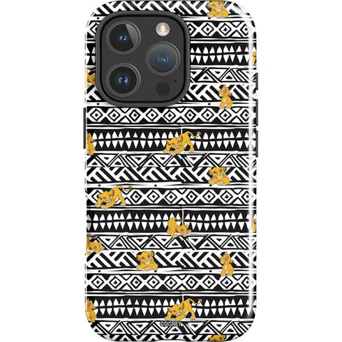 Disney The Lion King Simba Tribal Print iPhone 16 Pro Max Impact Case