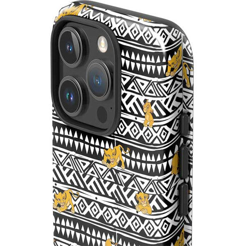 Disney The Lion King Simba Tribal Print iPhone 16 Pro Max Impact Case