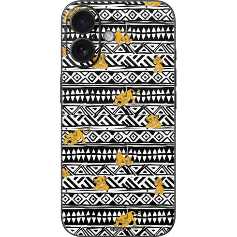 Disney The Lion King Simba Tribal Print iPhone 16 Skin