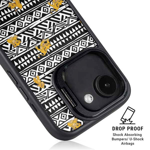 Disney The Lion King Simba Tribal Print iPhone 16e Kickstand Case
