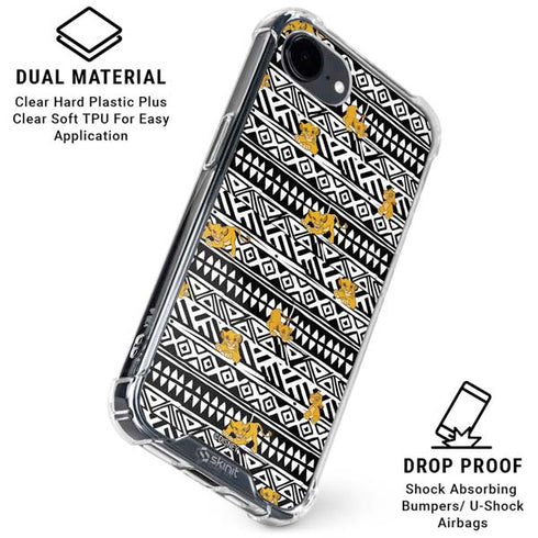 Disney The Lion King Simba Tribal Print iPhone 16e Clear Case