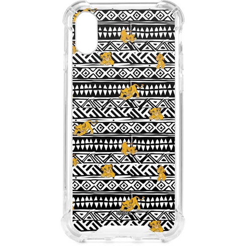 Disney The Lion King Simba Tribal Print iPhone XS Clear Case
