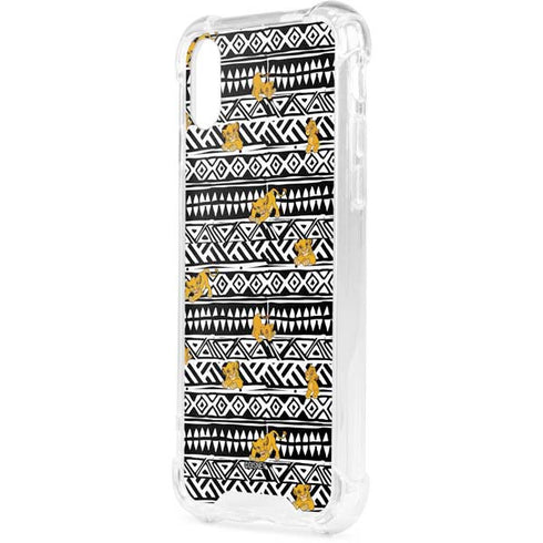 Disney The Lion King Simba Tribal Print iPhone XS Clear Case