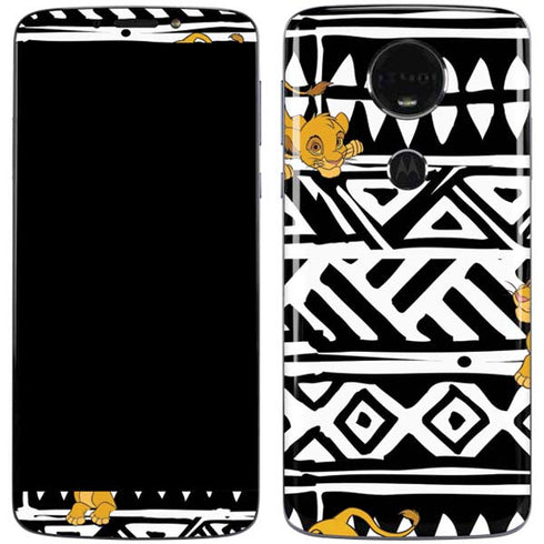 Disney The Lion King Simba Tribal Print Moto E5 Plus Skin