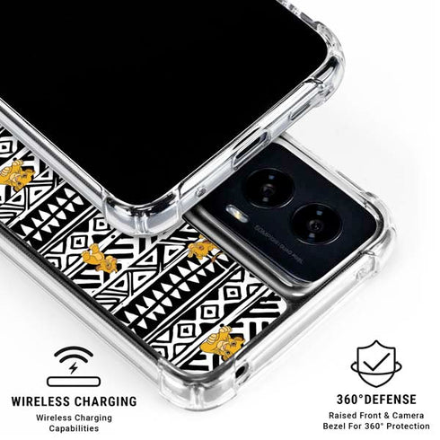 Disney The Lion King Simba Tribal Print Moto G Power 5G (2024) Clear Case