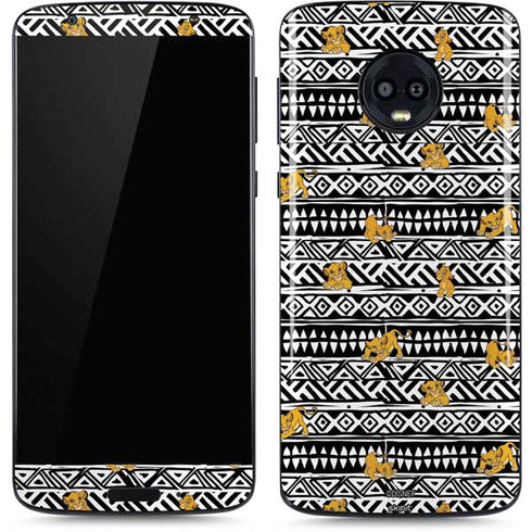 Disney The Lion King Simba Tribal Print Moto G6 Skin