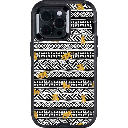 Disney The Lion King Simba Tribal Print Otterbox Defender iPhone Skin