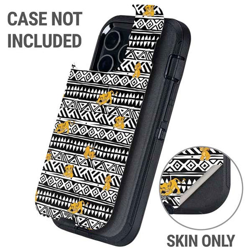 Disney The Lion King Simba Tribal Print Otterbox Defender iPhone Skin