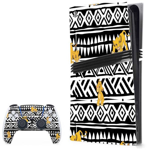 Disney The Lion King Simba Tribal Print PS5 Pro Bundle Skin
