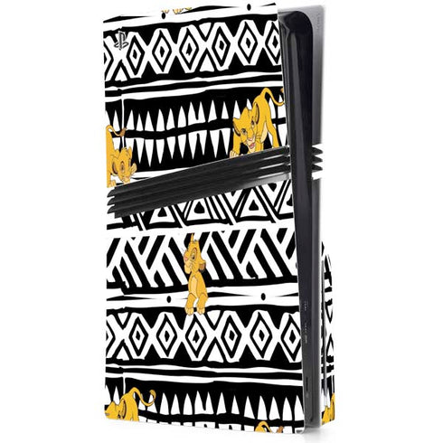 Disney The Lion King Simba Tribal Print PS5 Pro Disk Console Skin