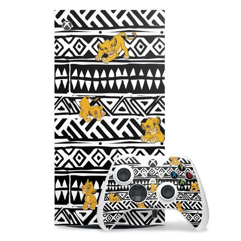 Disney The Lion King Simba Tribal Print Xbox Series X Skins