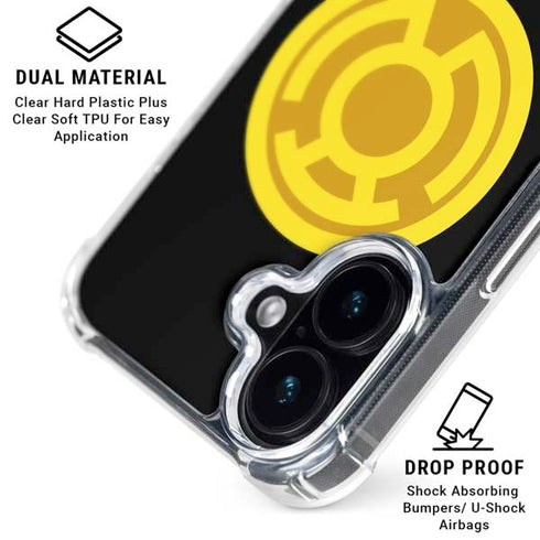 DC Comics Green Lantern Sinestro Emblem iPhone 16 Plus Clear Case