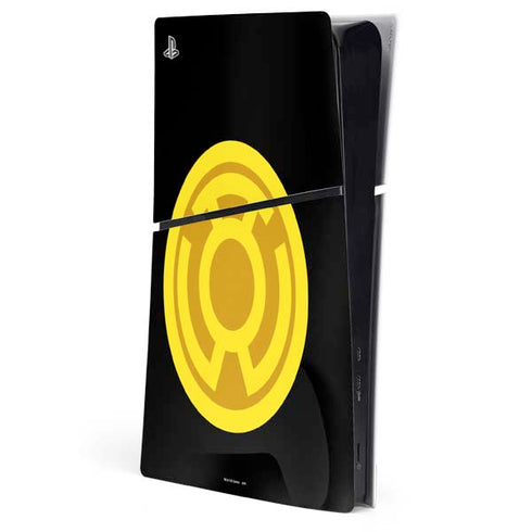 DC Comics Green Lantern Sinestro Emblem PS5 Slim Digital Edition Console Skin