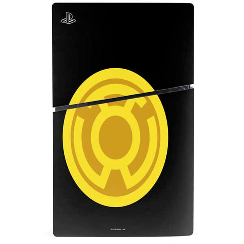 DC Comics Green Lantern Sinestro Emblem PS5 Slim Digital Edition Console Skin