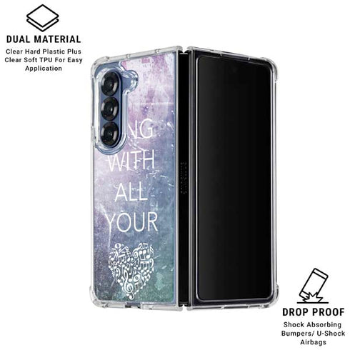 Sing With All Your Heart Galaxy Z Fold6 Clear Case
