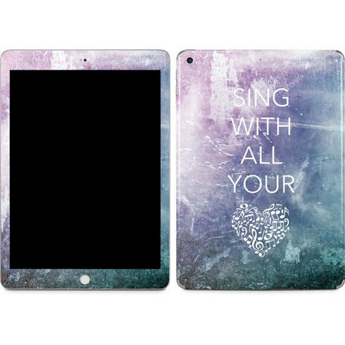 Sing With All Your Heart Apple iPad Skin