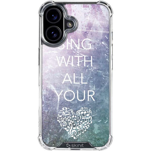 Sing With All Your Heart iPhone 16 Plus Clear Case