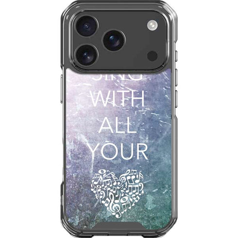 Sing With All Your Heart iPhone 18 Pro Clear Case
