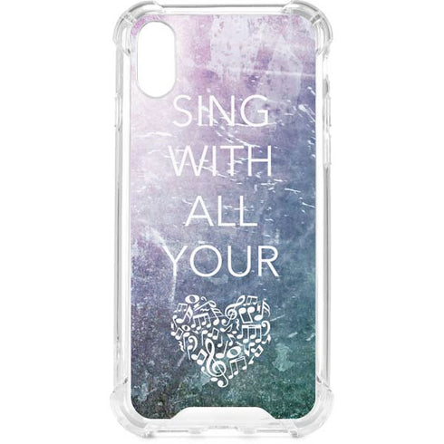Sing With All Your Heart iPhone XS Clear Case
