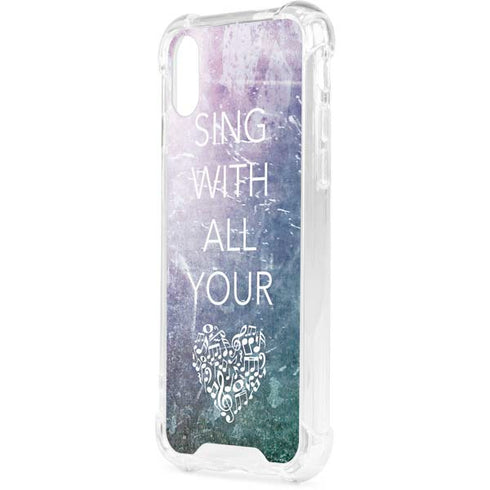 Sing With All Your Heart iPhone XS Clear Case