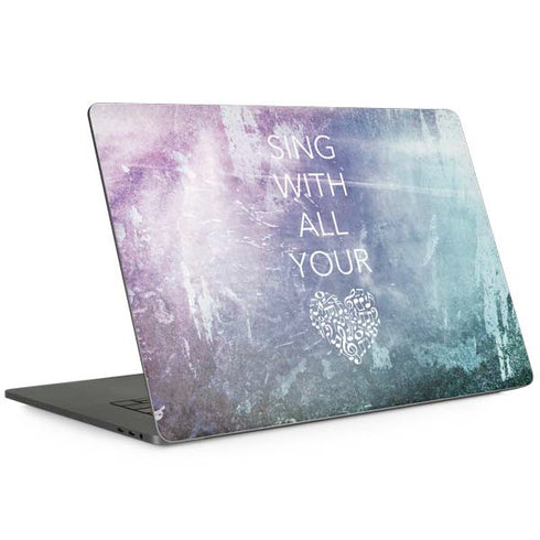 Sing With All Your Heart MacBook Skins