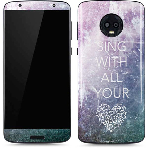 Sing With All Your Heart Moto G6 Skin