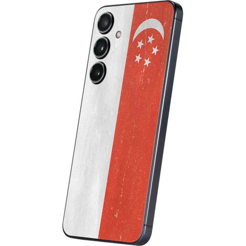 Singapore Flag Distressed Galaxy A16 5G Skin