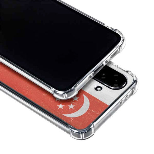 Singapore Flag Distressed Galaxy A36 5G Clear Case