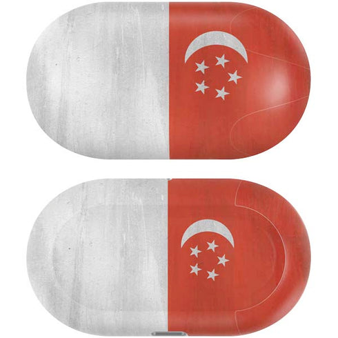 Singapore Flag Distressed Galaxy Buds Plus Skin