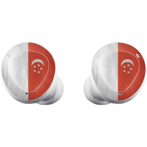Singapore Flag Distressed Galaxy Buds Plus Skin