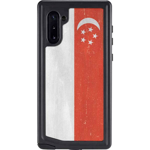 Singapore Flag Distressed Galaxy Cases