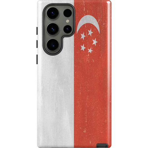 Singapore Flag Distressed Galaxy S23 Ultra Pro Case