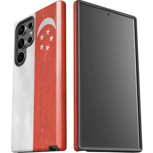 Singapore Flag Distressed Galaxy S23 Ultra Pro Case