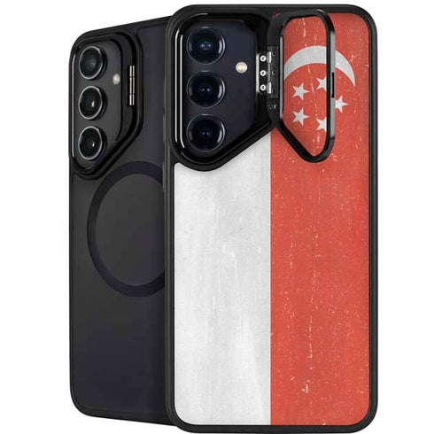 Singapore Flag Distressed Galaxy S24 Kickstand Case