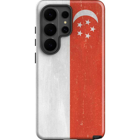 Singapore Flag Distressed Galaxy S26 Ultra Impact Case