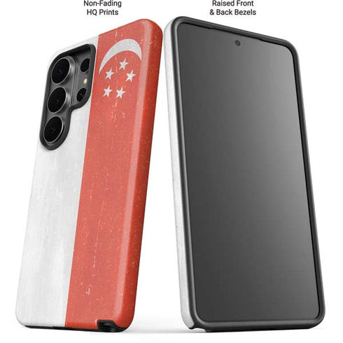 Singapore Flag Distressed Galaxy S26 Ultra Impact Case