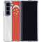 Singapore Flag Distressed Galaxy Z Fold5 5G Clear Case