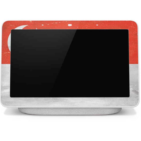 Singapore Flag Distressed Google Home Hub Skin