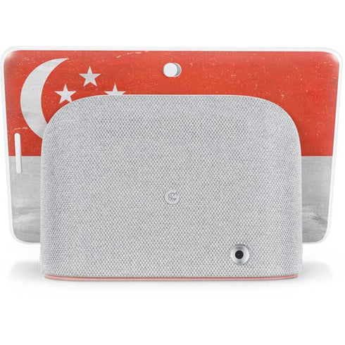 Singapore Flag Distressed Google Home Hub Skin