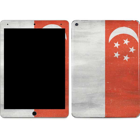 Singapore Flag Distressed iPad Skins