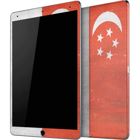 Singapore Flag Distressed iPad Skins
