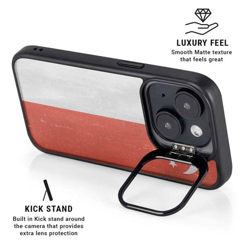 Singapore Flag Distressed iPhone 13 Kickstand Case