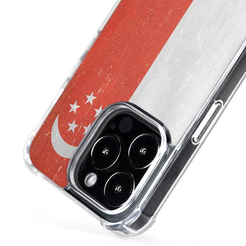 Singapore Flag Distressed iPhone 16 Pro Max MagSafe Case