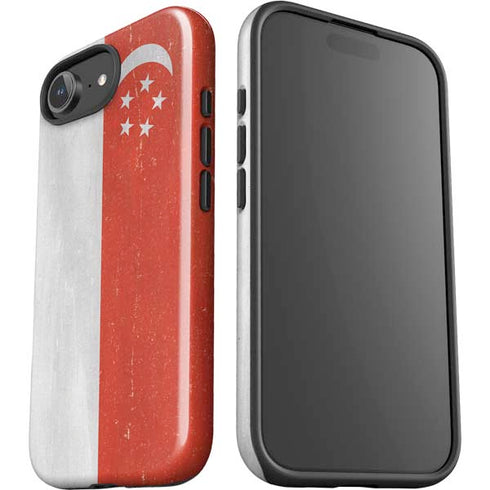 Singapore Flag Distressed iPhone 16e Impact Case