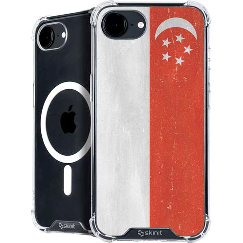 Singapore Flag Distressed iPhone 16e MagSafe Case