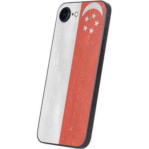 Singapore Flag Distressed iPhone 16e Skin