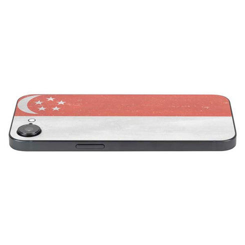 Singapore Flag Distressed iPhone 16e Skin