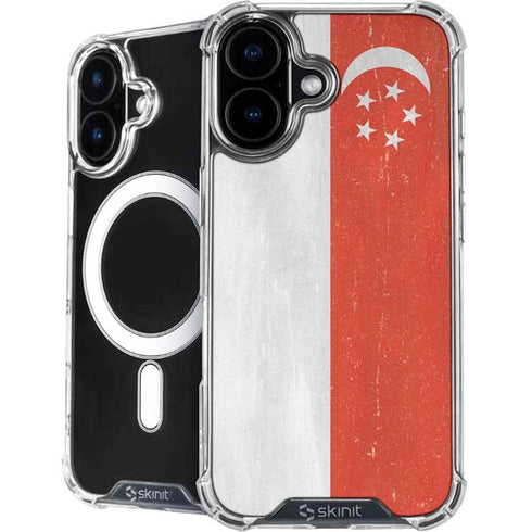 Singapore Flag Distressed iPhone 17 MagSafe Case