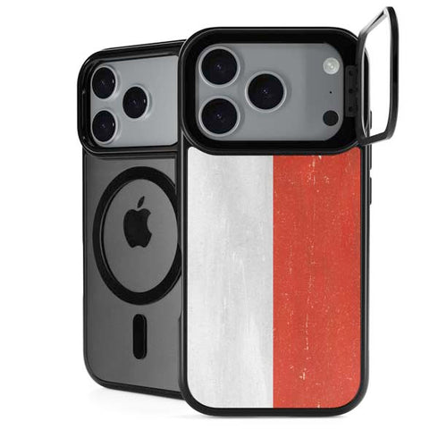 Singapore Flag Distressed iPhone 18 Pro Kickstand Case