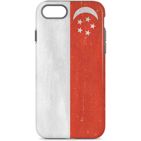 Singapore Flag Distressed iPhone Cases